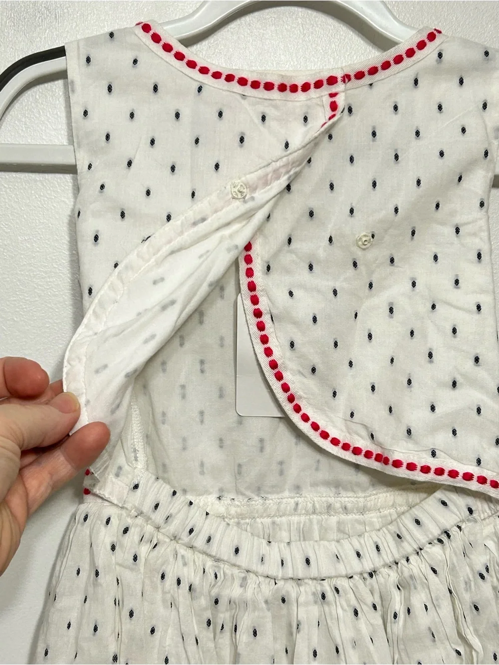 New! Lilly Wicket Embroidered Geometric Dot Dress Girls Size 4